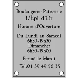 Panneau horaires - 102 477GHO