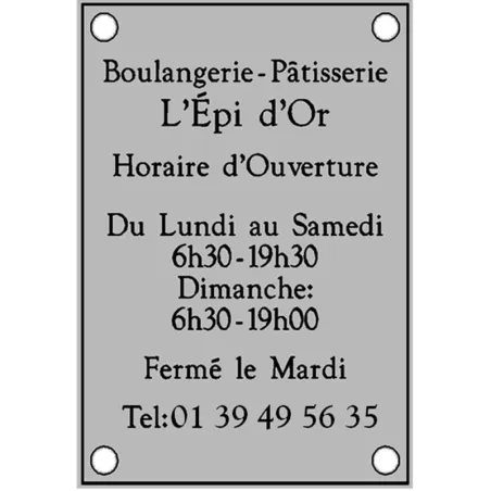 Panneau horaires - 102 477GHO