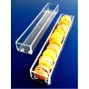 5 Présentoirs plexi à macarons - petit modèle - LG 293 x Lg 53 x ht 35 mm