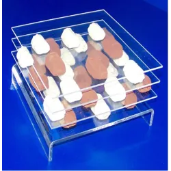 5 Bases plexi transparentes - LG 180 x lg 150 x ht 30 mm