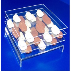 5 Bases plexi transparentes - LG 180 x lg 150 x ht 30 mm