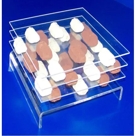 5 Bases plexi transparentes - LG 180 x lg 150 x ht 30 mm