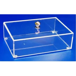 Boite plexi à couvercle posé - LG 250 x lg 180 x ht 82 mm