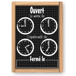 Pancarte Horaires - Gamme ARDOISE AVEC FILETS