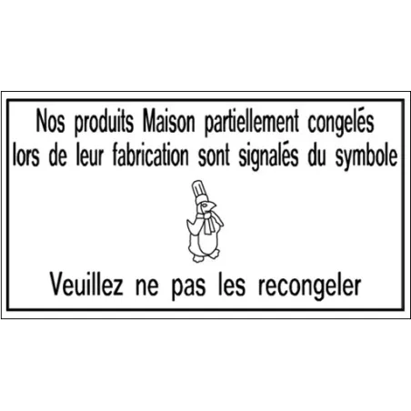 Pancarte symbole "Pingouin" - 123 128PG