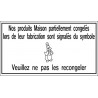 Pancarte d'information gravée Pingouin - 123 128PG