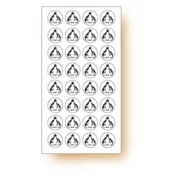 120 pastilles adhésives symbole "Pingouin"