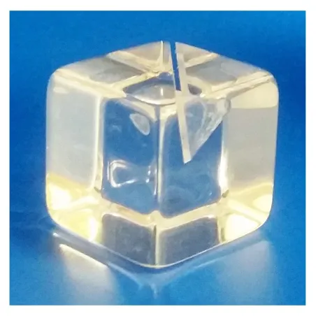 10 Socles "cube" plexi à 1 rainure
