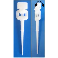 25 Piques prix PVC blanc orientables - Ht 95 mm