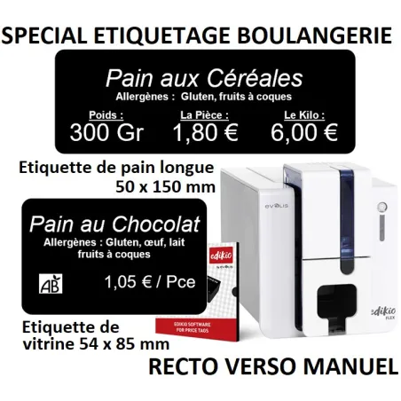 EDIKIO FLEX PRICETAG EVOLIS - Imprimante SPECIAL BOULANGERIE