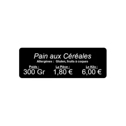 Cartes PVC Noir mat longues 50x150mm - Edikio Flex - C8152 -