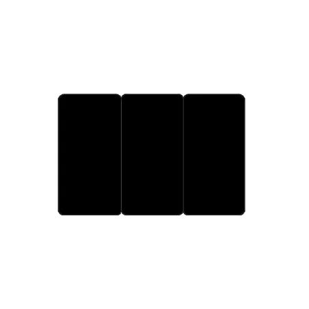 Cartes pvc Noir mat sécables 1/3_1/3_1/3 - C8521 - par 100 ou