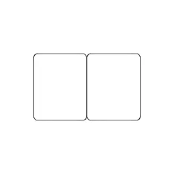 Cartes pvc Blanc brillant sécables 1/2 1/2 - par 100 ou 300 ex