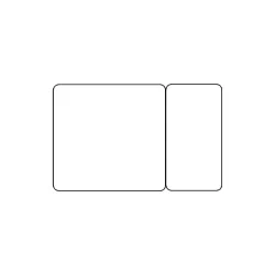 Cartes pvc Blanc brillant sécables 1/3_2/3 - par 100 ou 300 ex