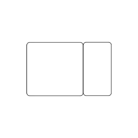 Cartes pvc Blanc brillant sécables 1/3_2/3 - par 100 ou 300 ex