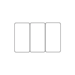Cartes pvc Blanc brillant sécables 1/3_1/3_1/3 - C4521 - par