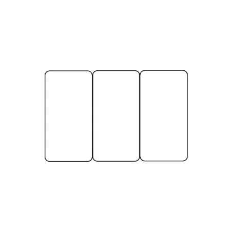 Cartes pvc Blanc brillant sécables 1/3_1/3_1/3 - C4521 - par