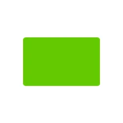 Cartes PVC Vert Clair brillant - 54 x 86 mm - par 100 ou 300 ex