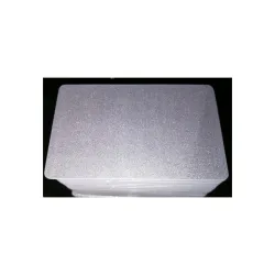 Cartes PVC Argent pailleté - 54 x 86 mm - par 100 ou 300 ex