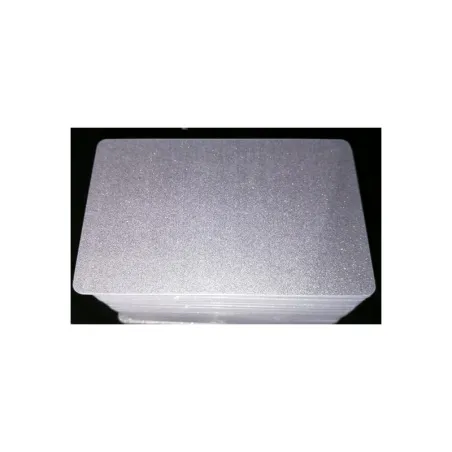Cartes PVC Argent pailleté - 54 x 86 mm - par 100 ou 300 ex