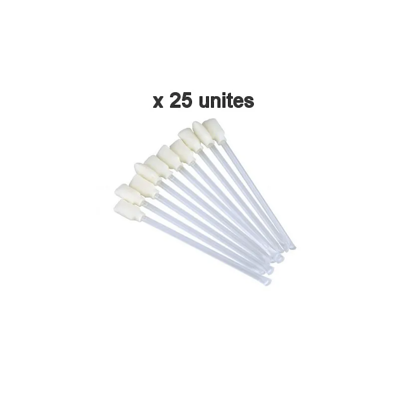 25 coton-tiges de nettoyage - Evolis Ediko FLEX-DUPLEX et