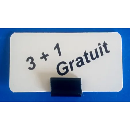 25 Grips double noir de jonction entre 2 étiquettes