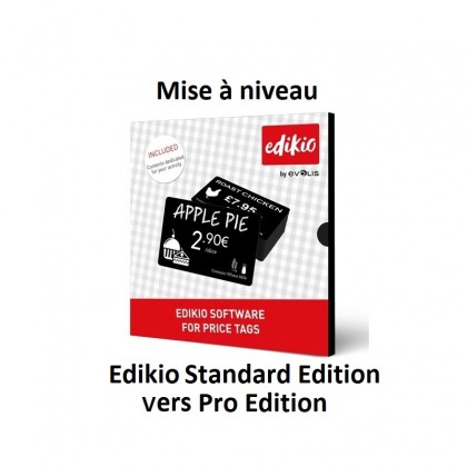 Mise à niveau Edikio Standard vers Pro Edition - Edikio price tag Version 2.2.0