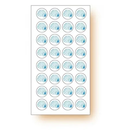 120 pastilles adhésives symbole "Igloo"