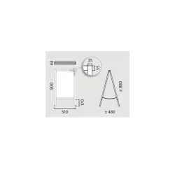 Chevalet bois ardoise 2 faces - Stop trottoir