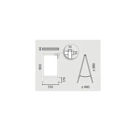 Chevalet bois ardoise 2 faces - Stop trottoir