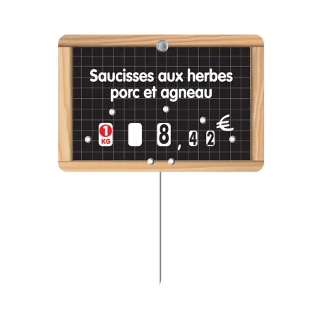 25 Étiquettes à texte à pique - Gamme ROULETIQ - ARDOISE AVEC