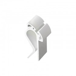 25 Supports étiquettes - CLIP pvc bocal maxi - Blanc
