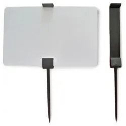25 Piques prix PVC CR80 - Noir ou blanc