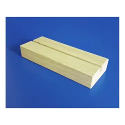 5 Supports plexi avec socle en bois chêne naturel - droit 2