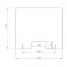 Hygiaphone plexiglas covid-19 PM: 670x760mm
