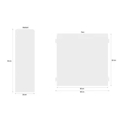 Vitre de protection PETG coronavirus, épaisseur 8mm: H990xL840mm