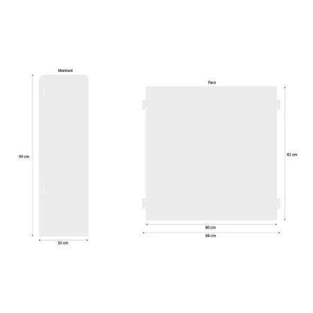 Vitre de protection PETG coronavirus, épaisseur 8mm: H990xL840mm