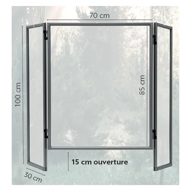 Ecran de protection PVC - 3 panneaux à charnières: H1000x700mm
