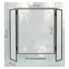 Ecran de protection PVC - 3 panneaux à charnières : H1000x700mm