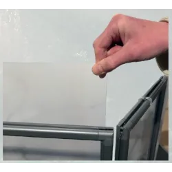 Ecran de protection PVC - 3 panneaux à charnières: H1000x700mm