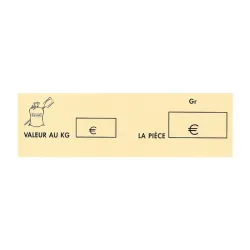 50 Étiquettes neutres - PVC Crème "Sac farine" - Spécial pain