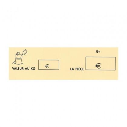 50 Étiquettes neutres - PVC Crème "Sac farine" - Spécial pain