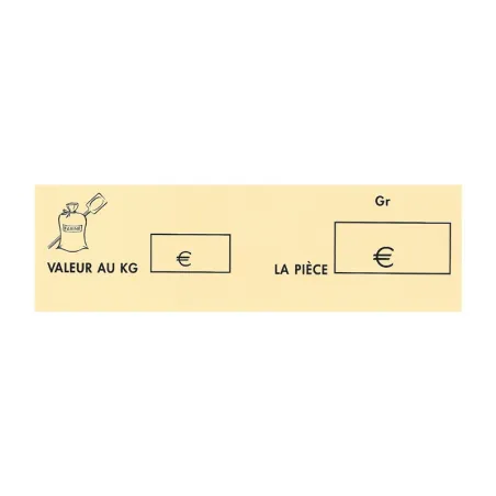 50 Étiquettes neutres - PVC Crème "Sac farine" - Spécial pain