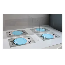 Protection plexi de table en croix: H500x1200mm