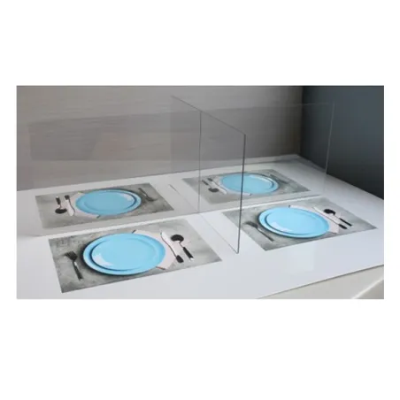 Protection plexi de table en croix: H500x1200mm