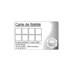 Cartes en papier cartonné Blanc - 54 x 86 mm - C2511 - par 200