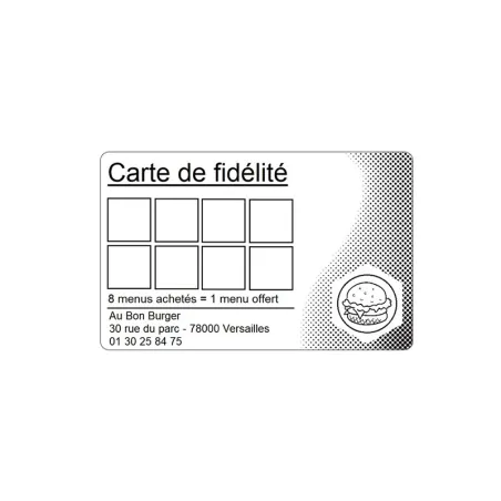 Cartes en papier cartonné Blanc - 54 x 86 mm - C2511 - par 200