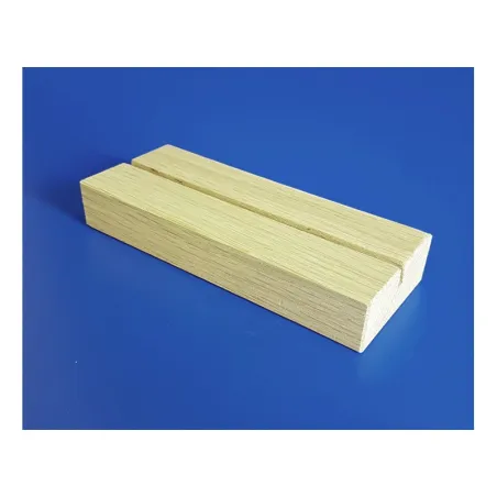 5 Socles bois en chêne naturel avec 1 rainure - lg 150 mm
