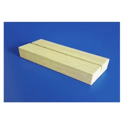 5 Socles bois en chêne naturel avec 1 rainure - lg 210 mm
