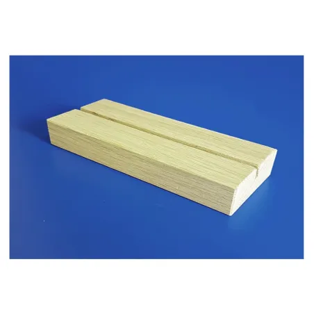 5 Socles bois en chêne naturel avec 1 rainure - lg 210 mm